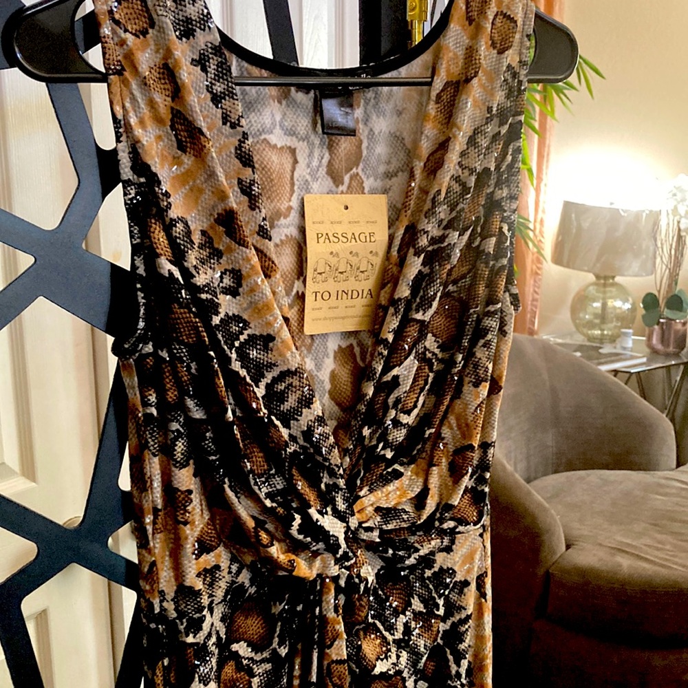 NWT Sexy Sequined Snake Skin Gown